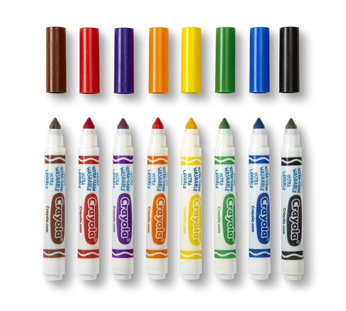 Crayola I Lavabilissimi - Set di 8 Pennarelli Ultra Lavabili - Colori Brillanti e Vivaci - Quiscuola