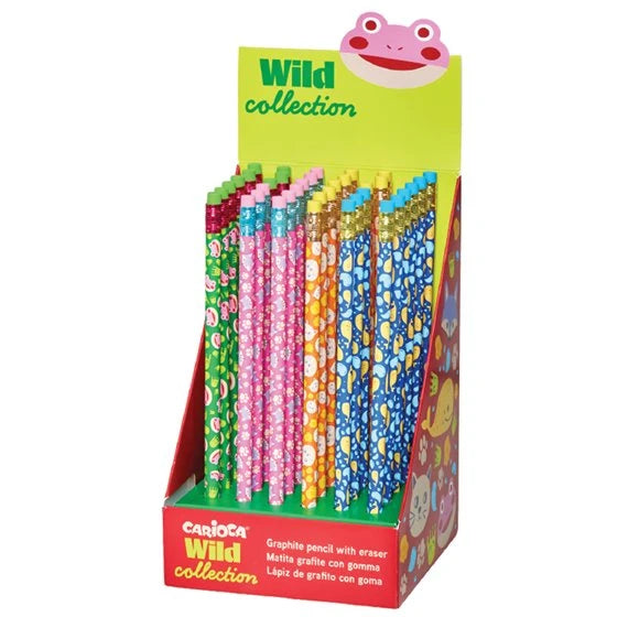 Matita Carioca 26 con gomma Wild in colori assortiti