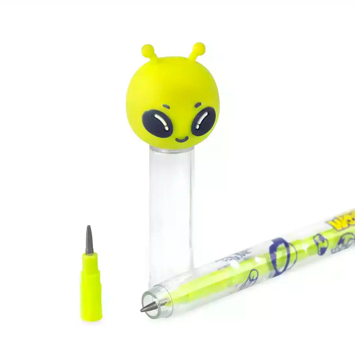 Matita impilabile Alien World con topper alieno tridimensionale e 11 mine 2B - foto 2