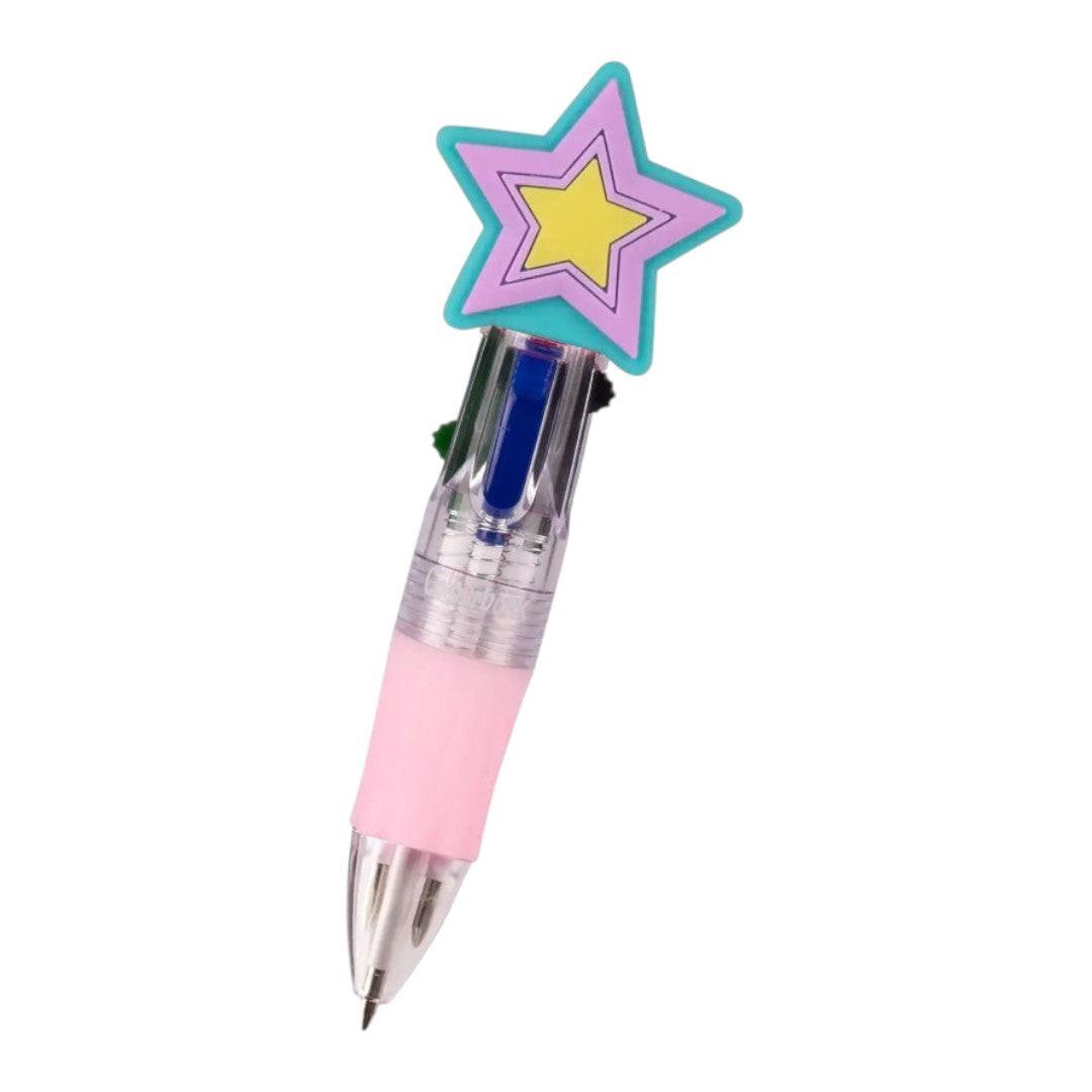 Mini Penna Multicolore Bambini Star 4 Colori – Fantasie Assortite.