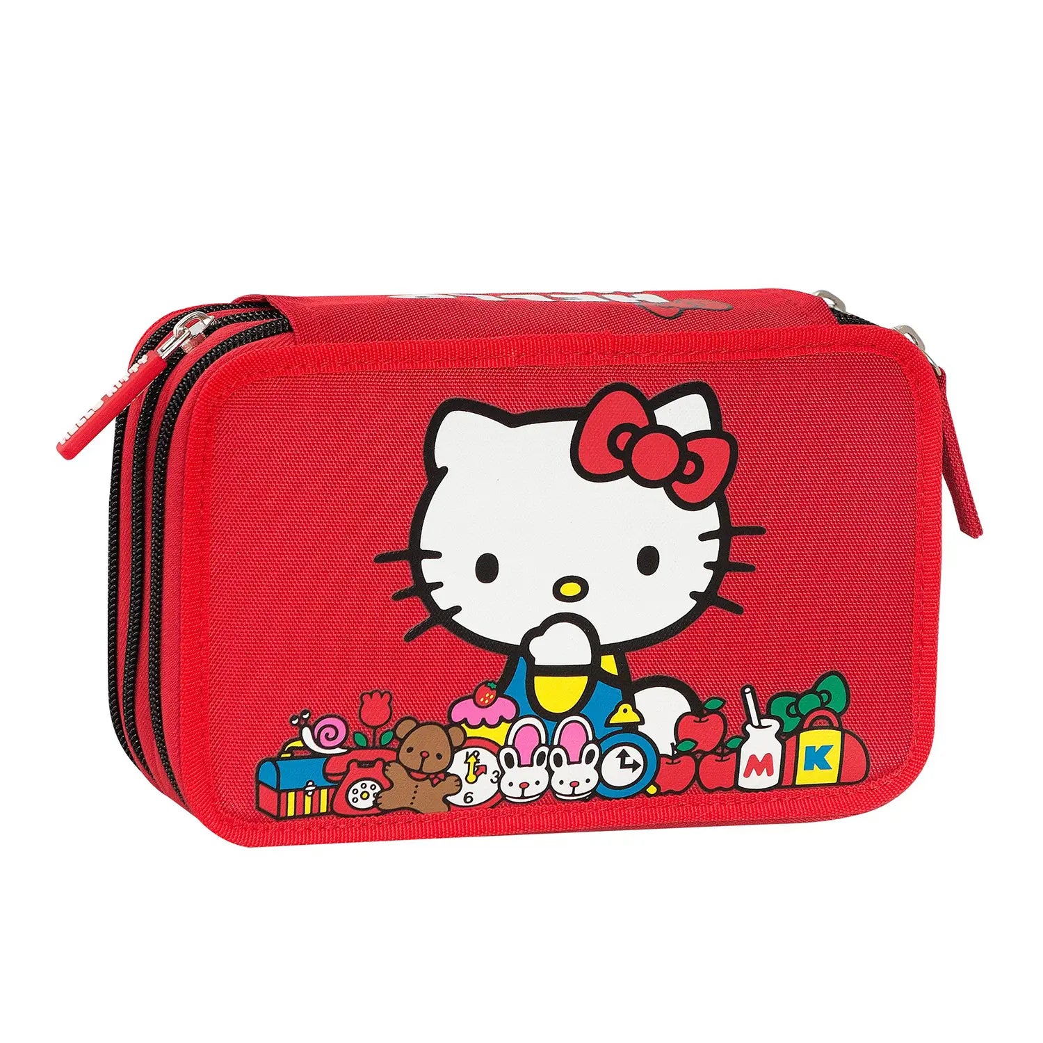 Astuccio scuola Hello Kitty 3 zip completo Panini.