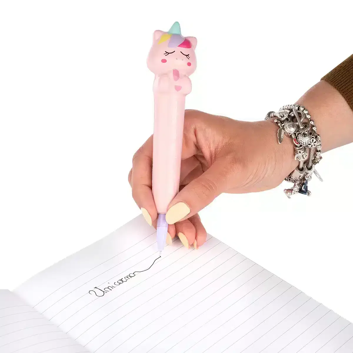 Penna squishy blu tema Unicorn Colourbook - foto 3