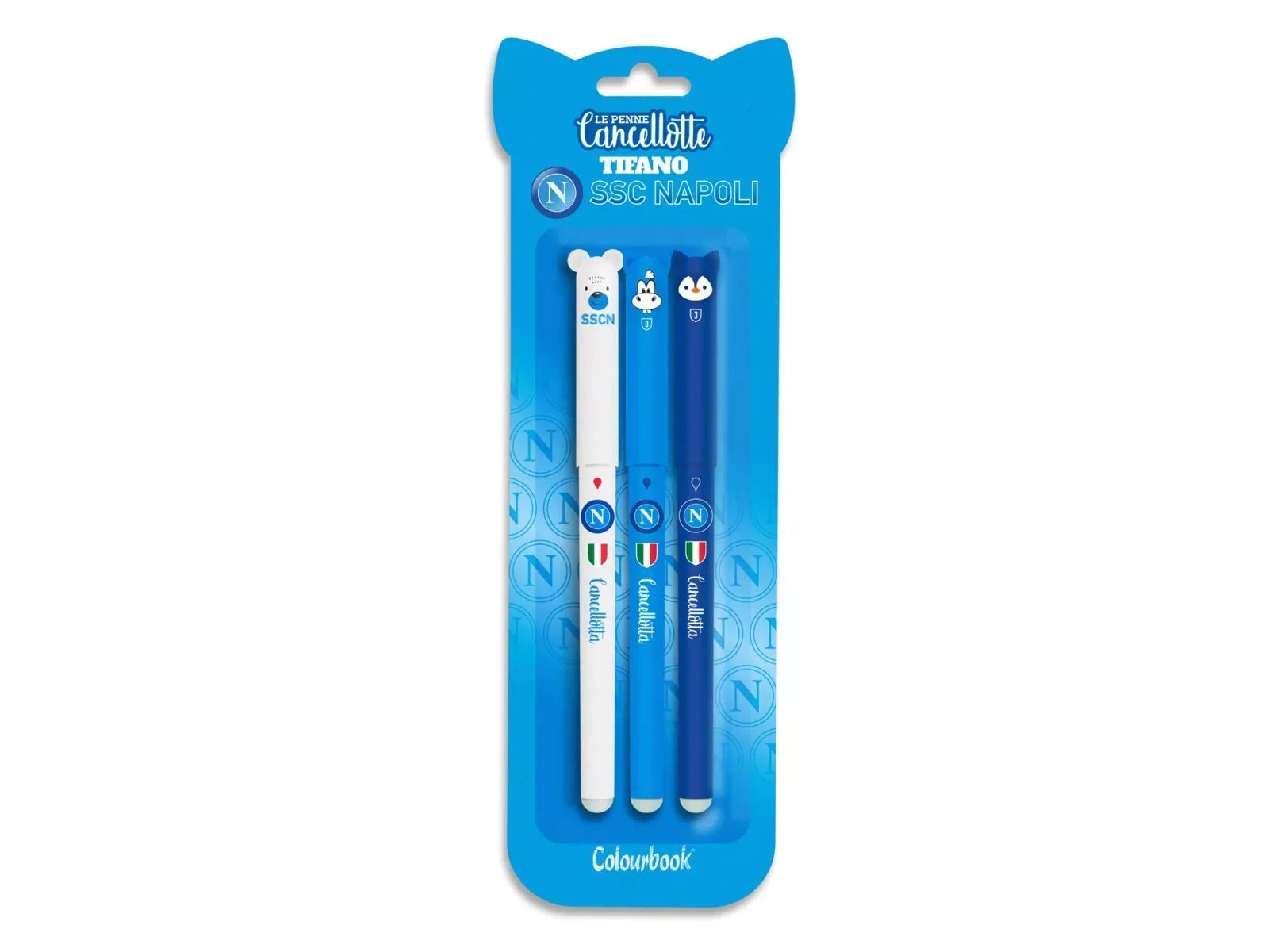 Set 3 Penne Gel Cancellabili Cancellotta SSC Napoli: Scrivi e Tifa con Stile - Quiscuola