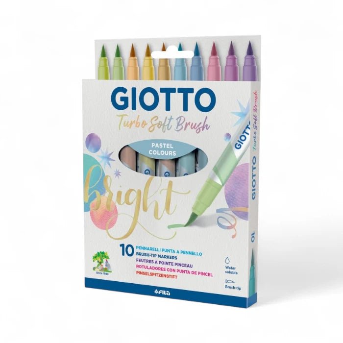 Pennarelli Giotto Turbo Brush Pastel – Set 10 Colori - Quiscuola.it – Zaini, Astucci e Diari Scuola