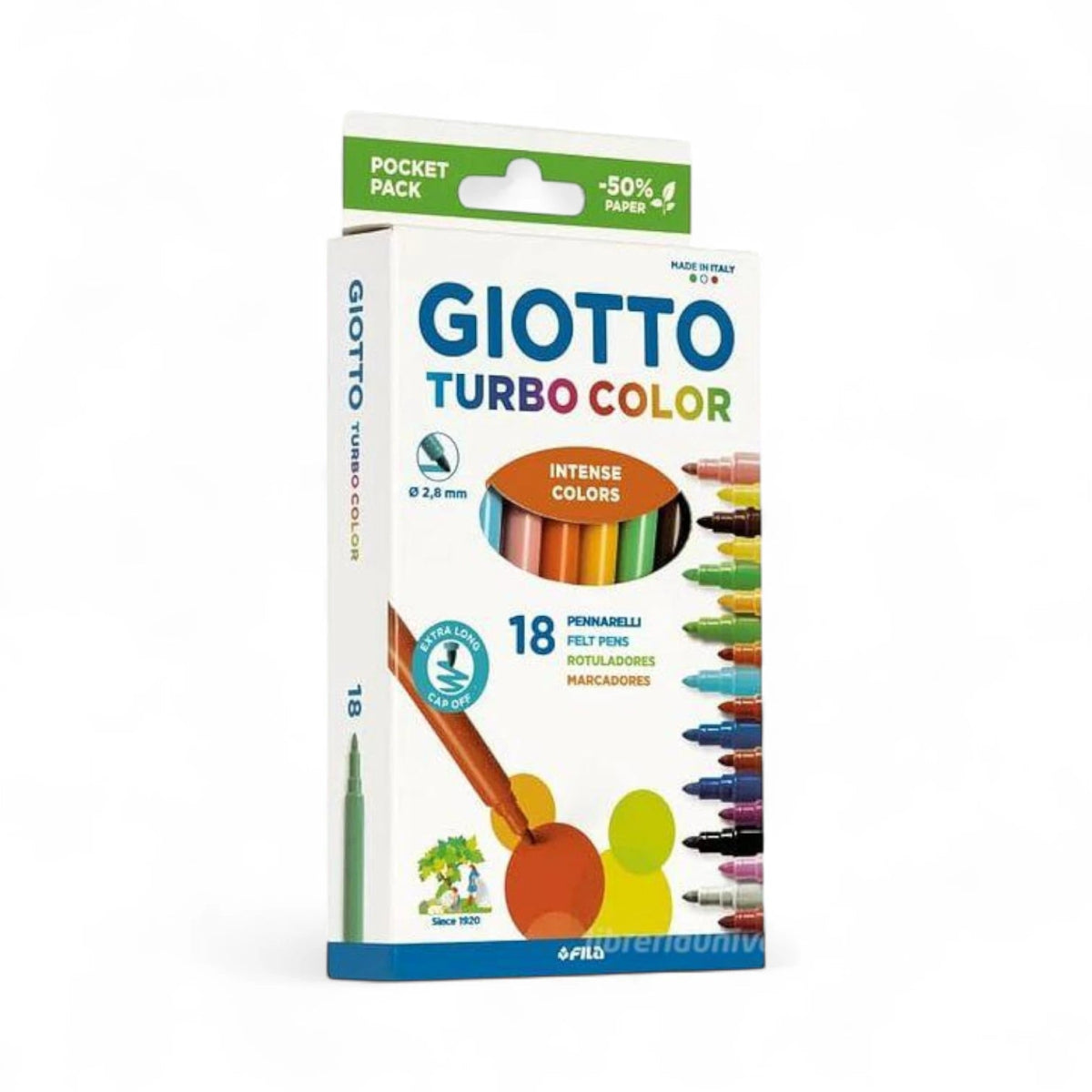 Pennarelli Giotto Turbo Color – confezione da 12, 18, 24, 36 Colori - Quiscuola.it – Zaini, Astucci e Diari Scuola