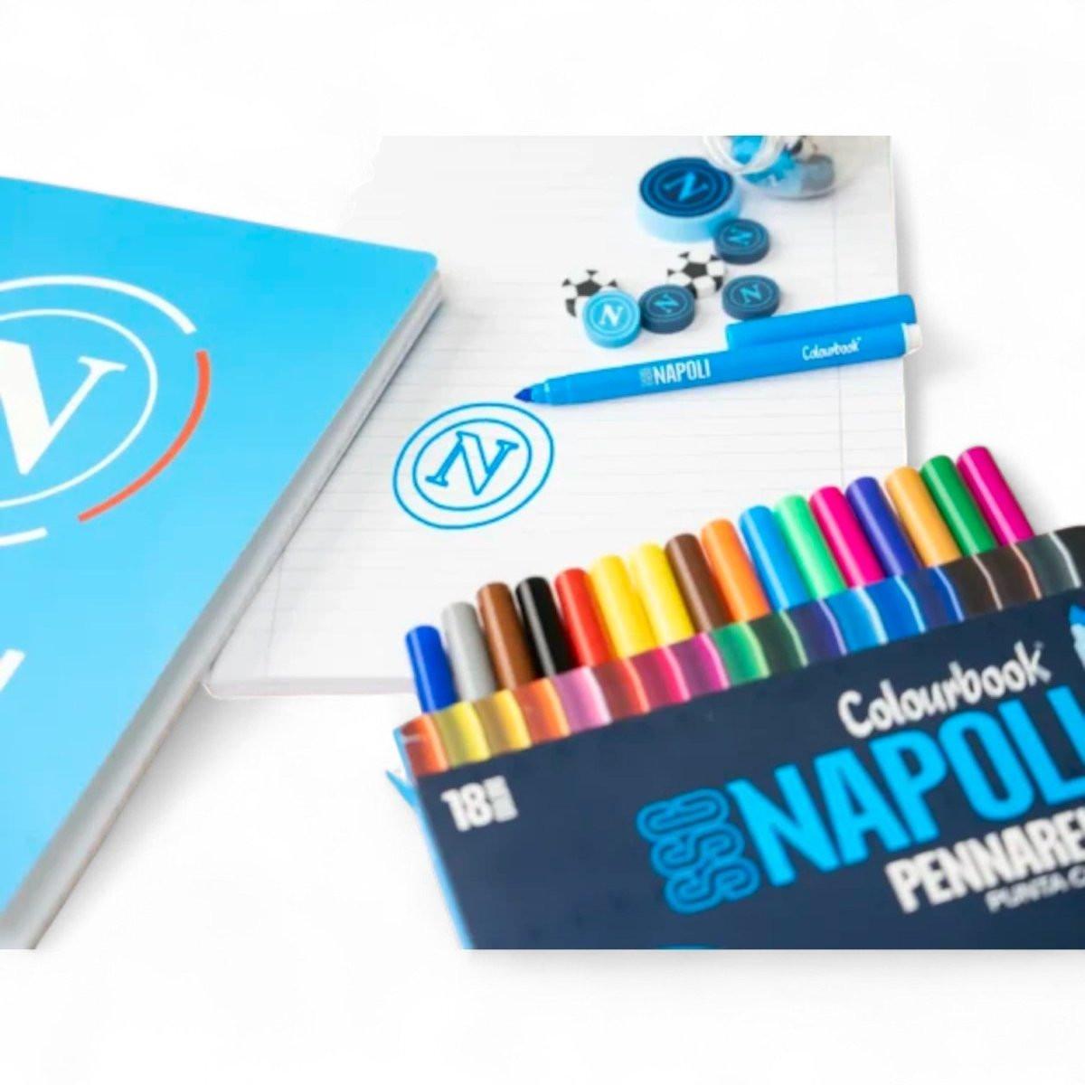 Pennarelli SSC Napoli 18 Colori a Punta Conica - Quiscuola.it – Zaini, Astucci e Diari Scuola