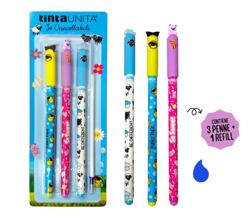 Penne Cancellabili + Refill TintaUnita Blister - foto 1