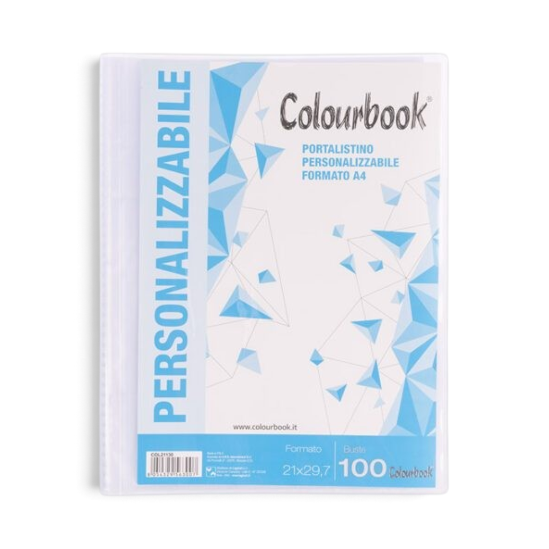 Portalistino personalizzabile A4 100 fogli Colourbook