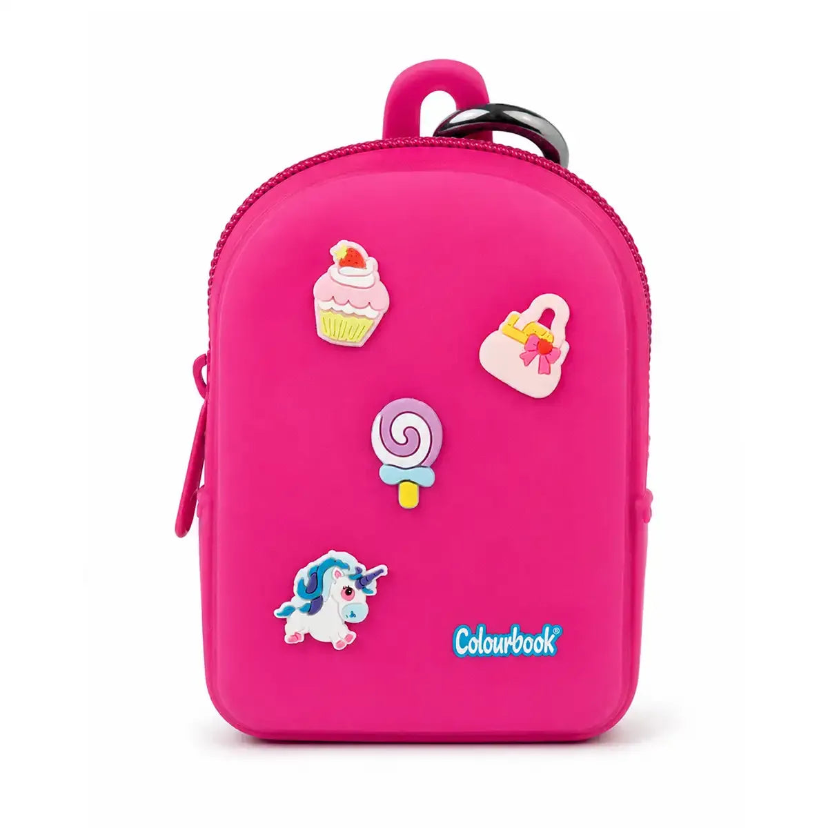 Portamonete in silicone Pin It Colourbook - colore viola - fuxia - foto 1