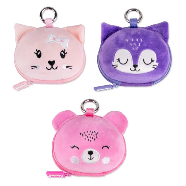 Portamonete peluche Pocket Pets Colourbook con moschettone