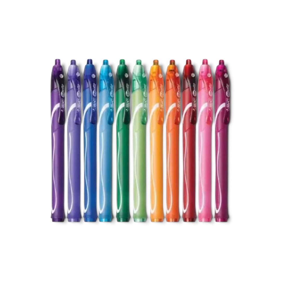 Quiscuola.it – Zaini, Astucci e Diari Scuola BIC Gelocity Quick Dry retractable gel pens in a vibrant rainbow set