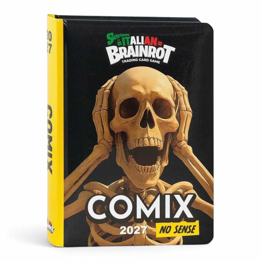 Quiscuola.it – Zaini, Astucci e Diari Scuola Brainrot Skifidol 13-month diary 2026/27 with a skull graphic cover.