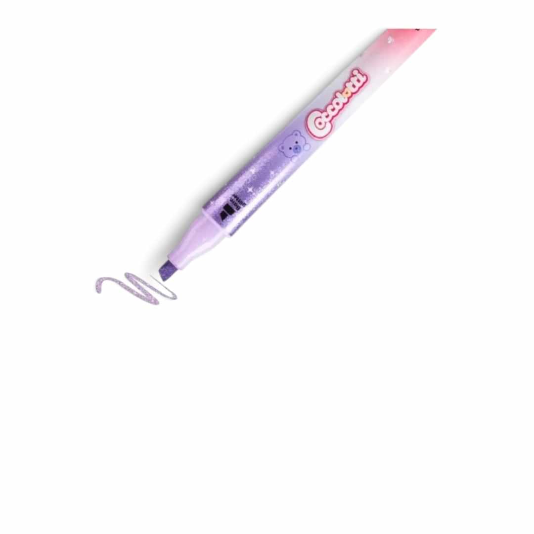 Quiscuola.it – Zaini, Astucci e Diari Scuola Coccolotti duo tone glitter highlighter pen with heart-shaped cap
