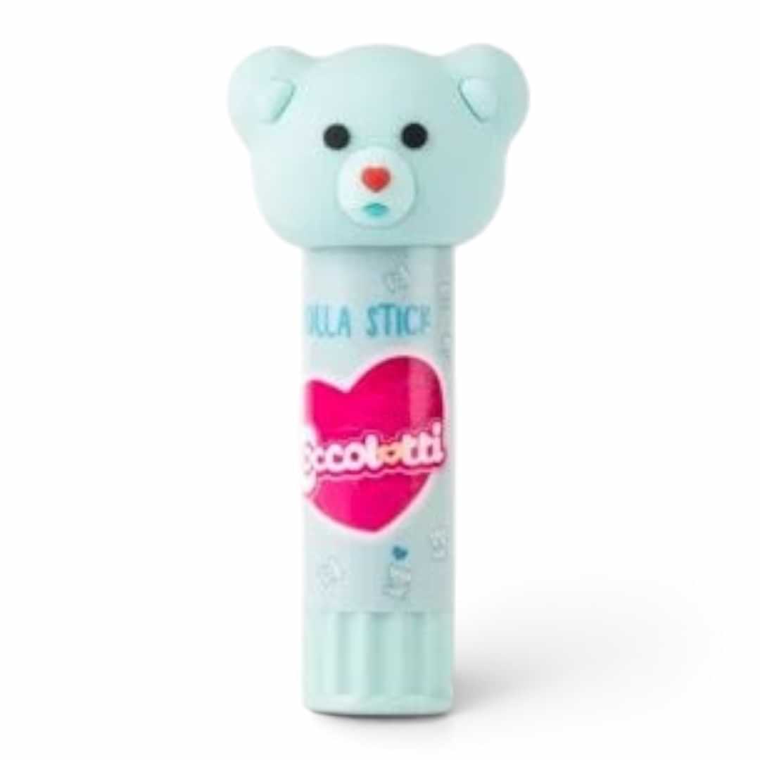 Quiscuola.it – Zaini, Astucci e Diari Scuola Coccolotti Classic glue stick with a light blue bear-shaped cap