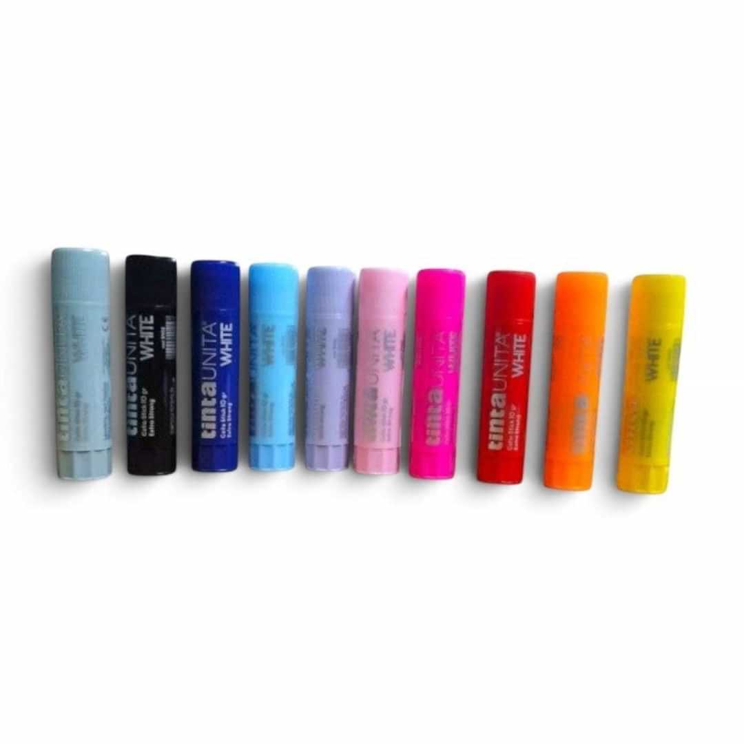 Quiscuola.it – Zaini, Astucci e Diari Scuola set of ten colourful Tinta Unita glue sticks for school and office use