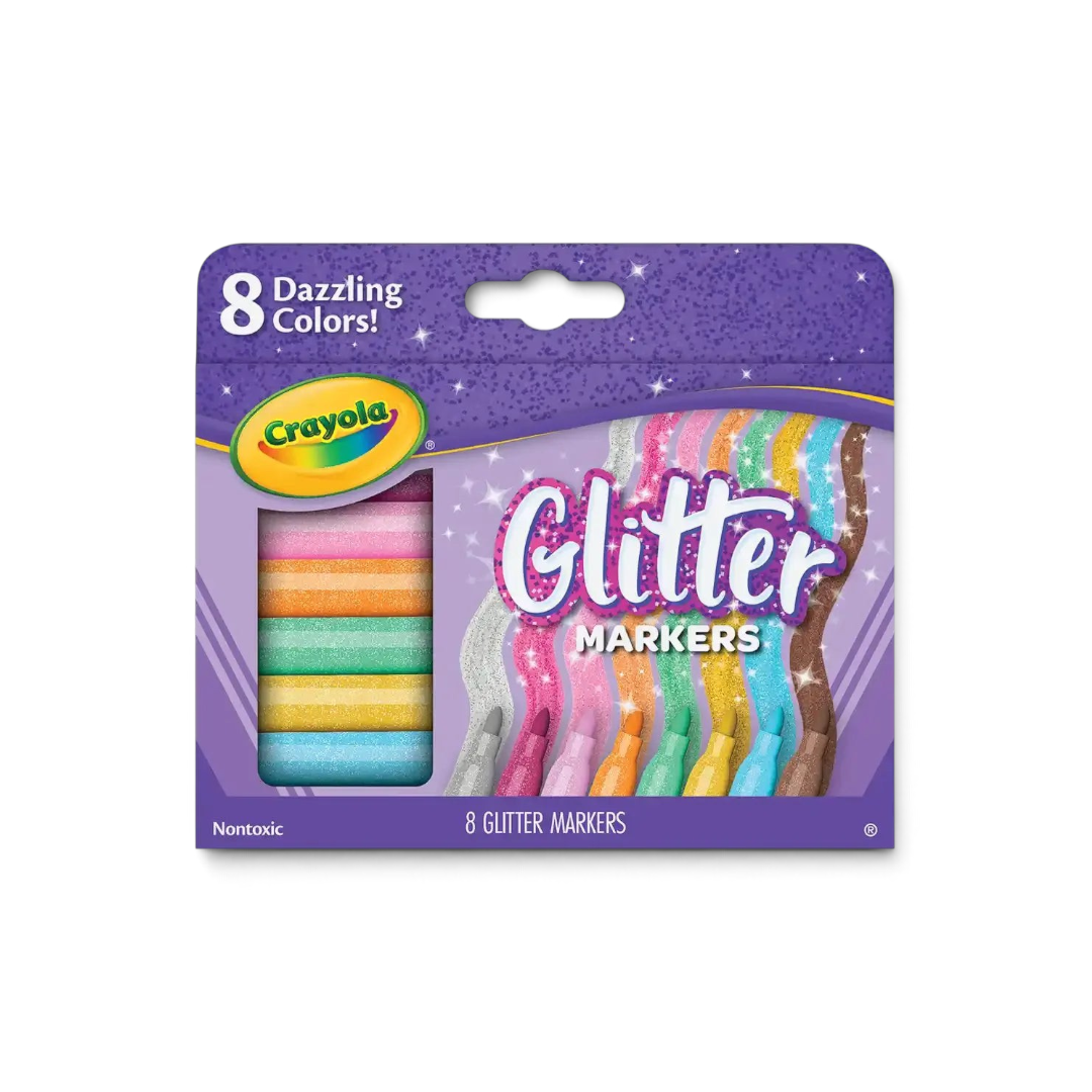 Quiscuola.it – Zaini, Astucci e Diari Scuola Crayola Shimmer glitter markers set of 8 in vibrant sparkling colors