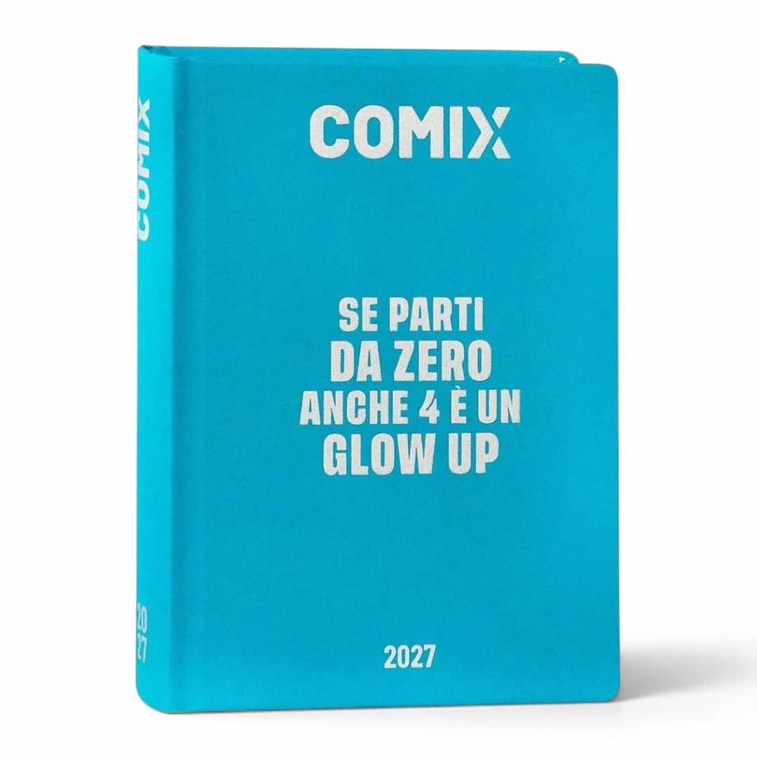 Quiscuola.it – Zaini, Astucci e Diari Scuola 16-month daily student planner in bright cyan with white text