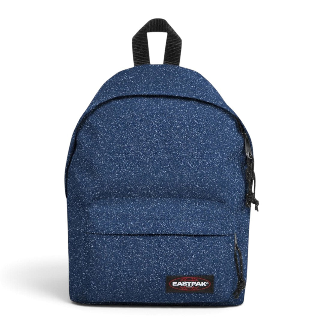 Quiscuola.it – Zaini, Astucci e Diari Scuola Eastpak Orbit mini backpack in blue glitter fabric with front zip pocket