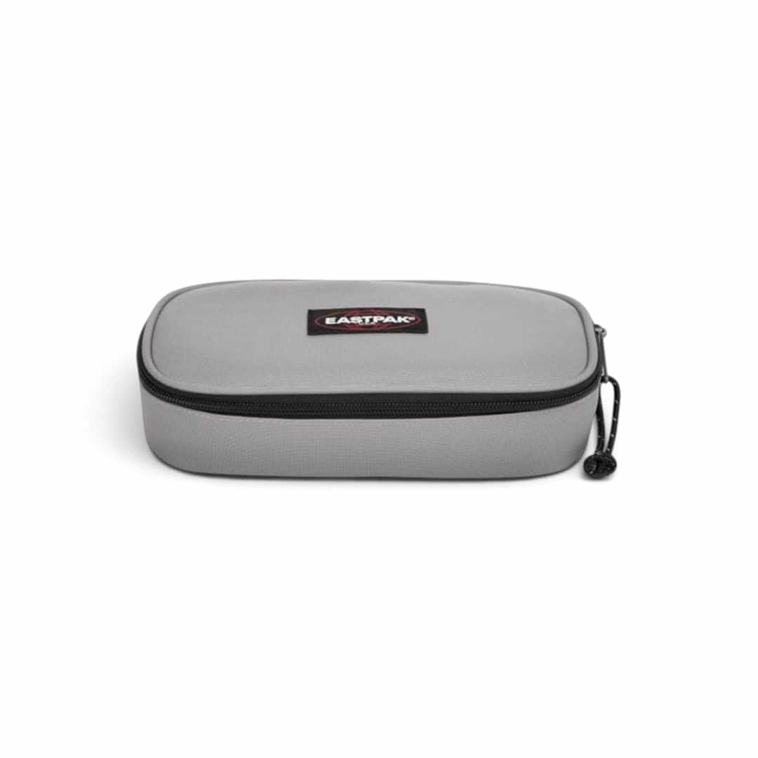 Quiscuola.it – Zaini, Astucci e Diari Scuola Eastpak Oval Single pencil case in pebble grey with a zip closure