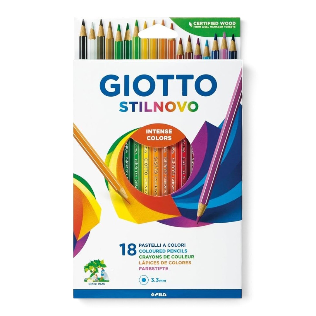 Quiscuola.it – Zaini, Astucci e Diari Scuola Giotto Stilnovo 18 coloured pencils set with durable 3.3mm leads