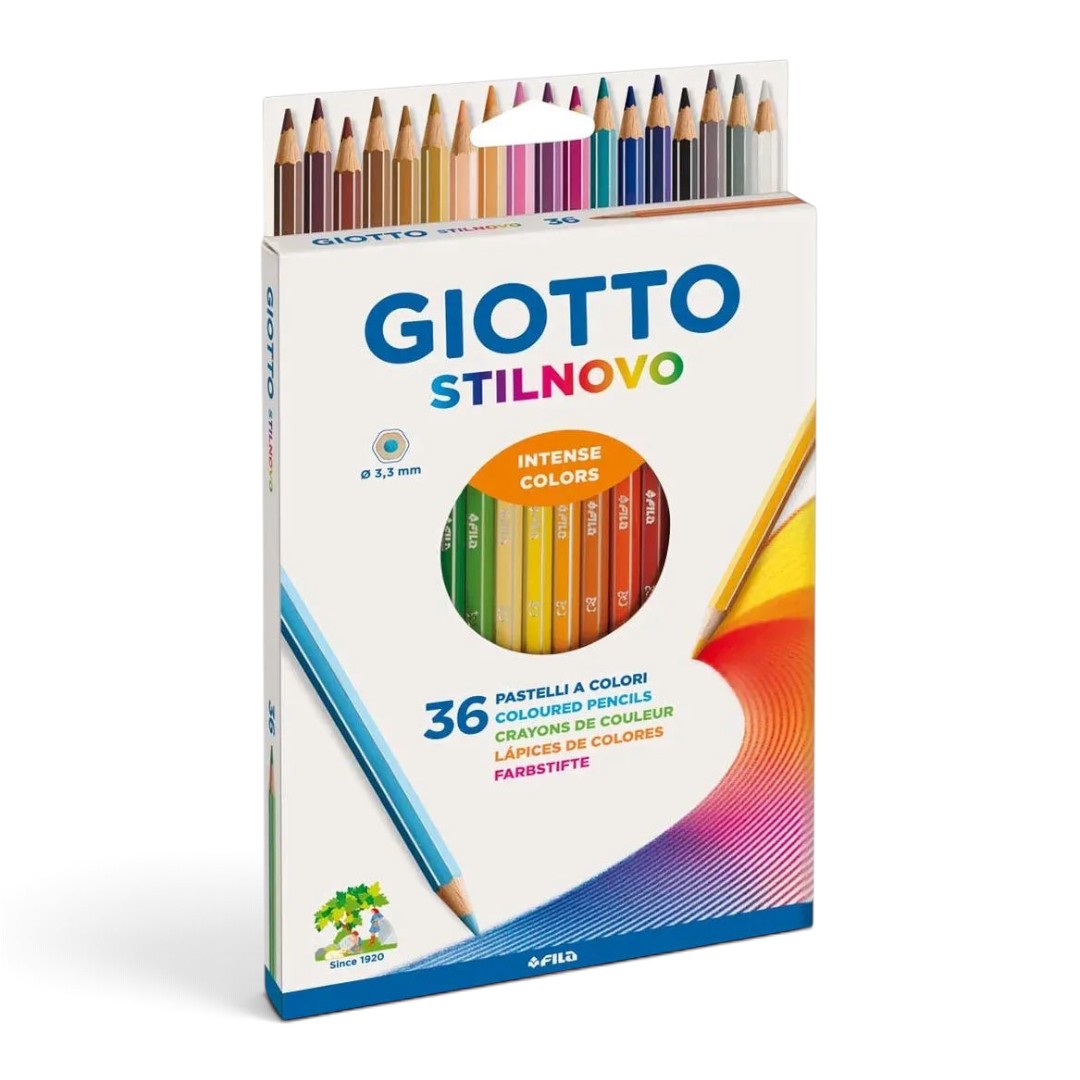 Quiscuola.it – Zaini, Astucci e Diari Scuola Giotto Stilnovo set of 36 coloured pencils in a cardboard box