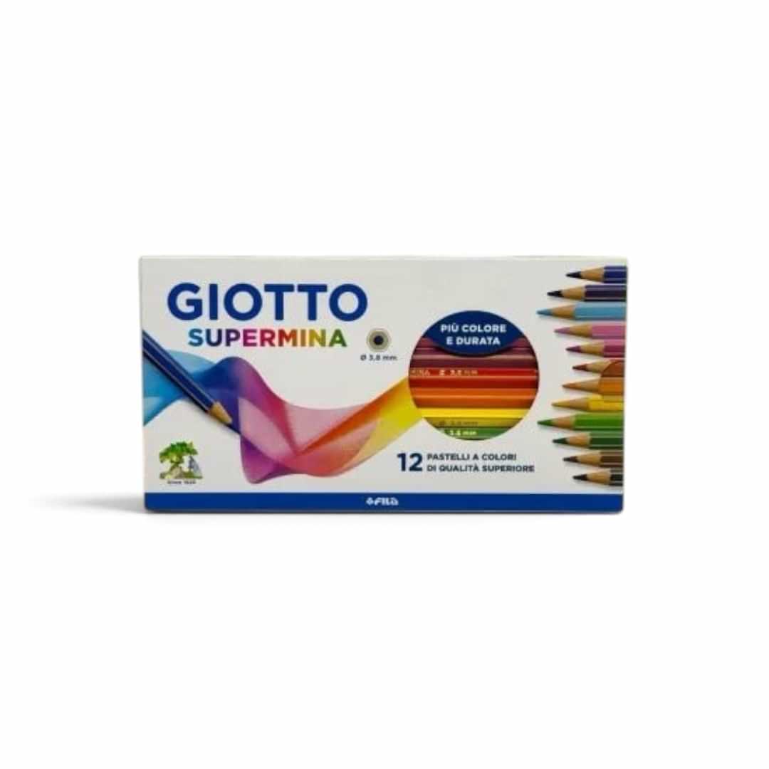 Quiscuola.it – Zaini, Astucci e Diari Scuola Giotto Supermina 12 colored pencils set with 3.8mm extra-resistant lead