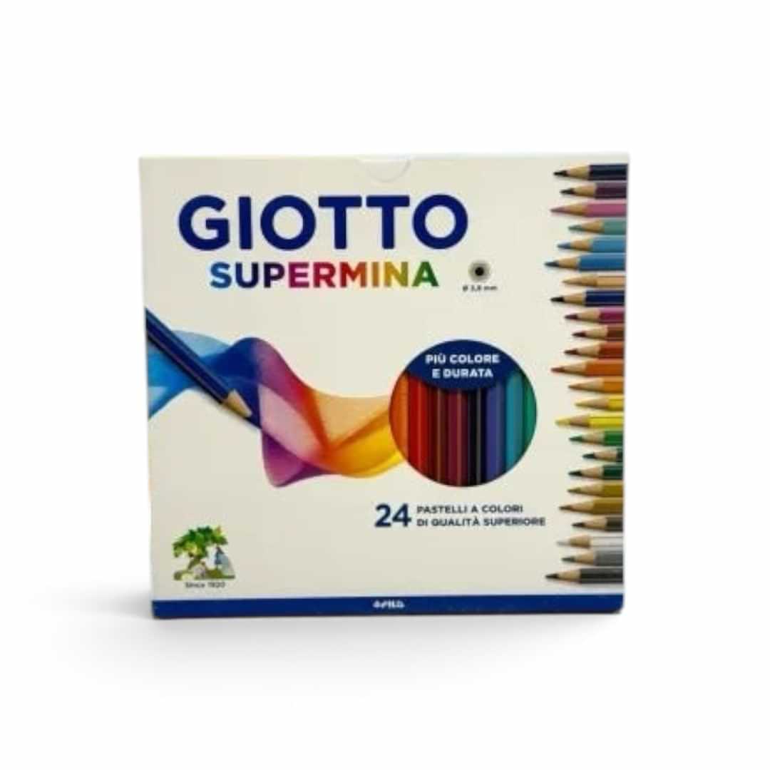 Quiscuola.it – Zaini, Astucci e Diari Scuola Giotto Supermina 24-piece colored pencil set with XXL 3.8mm leads