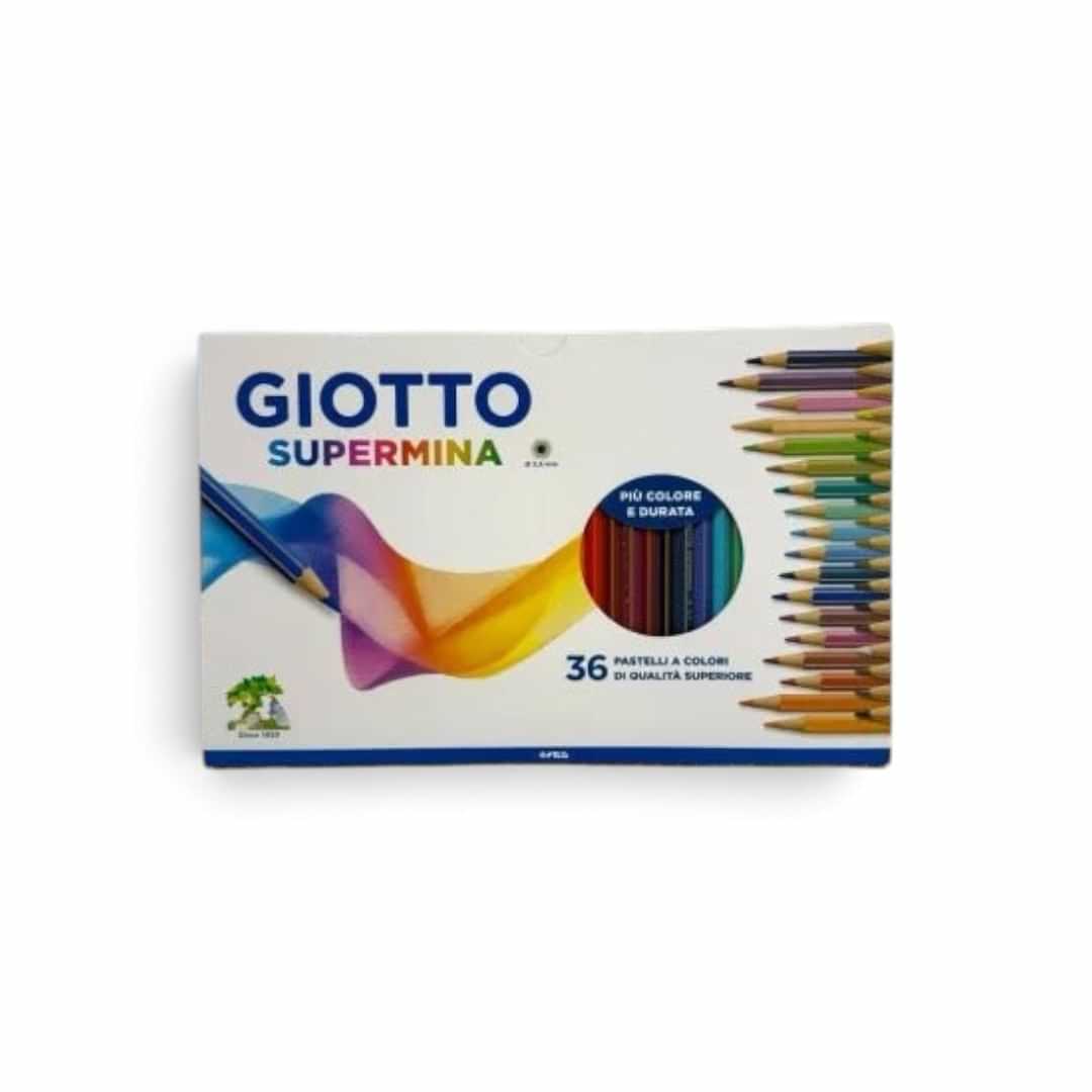 Quiscuola.it – Zaini, Astucci e Diari Scuola Giotto Supermina 36 colored pencils set in a cardboard box
