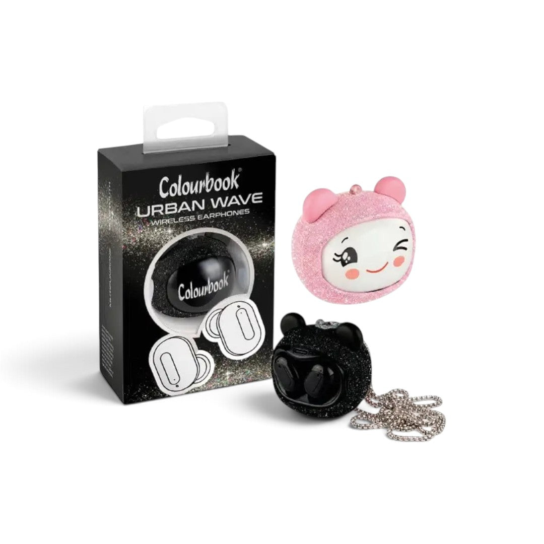 Quiscuola.it – Zaini, Astucci e Diari Scuola Glitter Wave wireless earphones with black and pink glitter cases