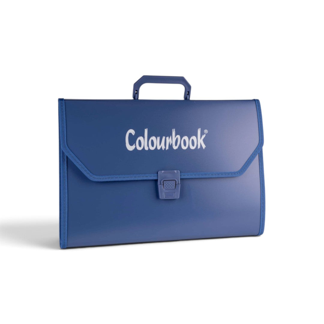 Quiscuola.it – Zaini, Astucci e Diari Scuola Colourbook Wild PPL document case in indigo blue with handle and clasp