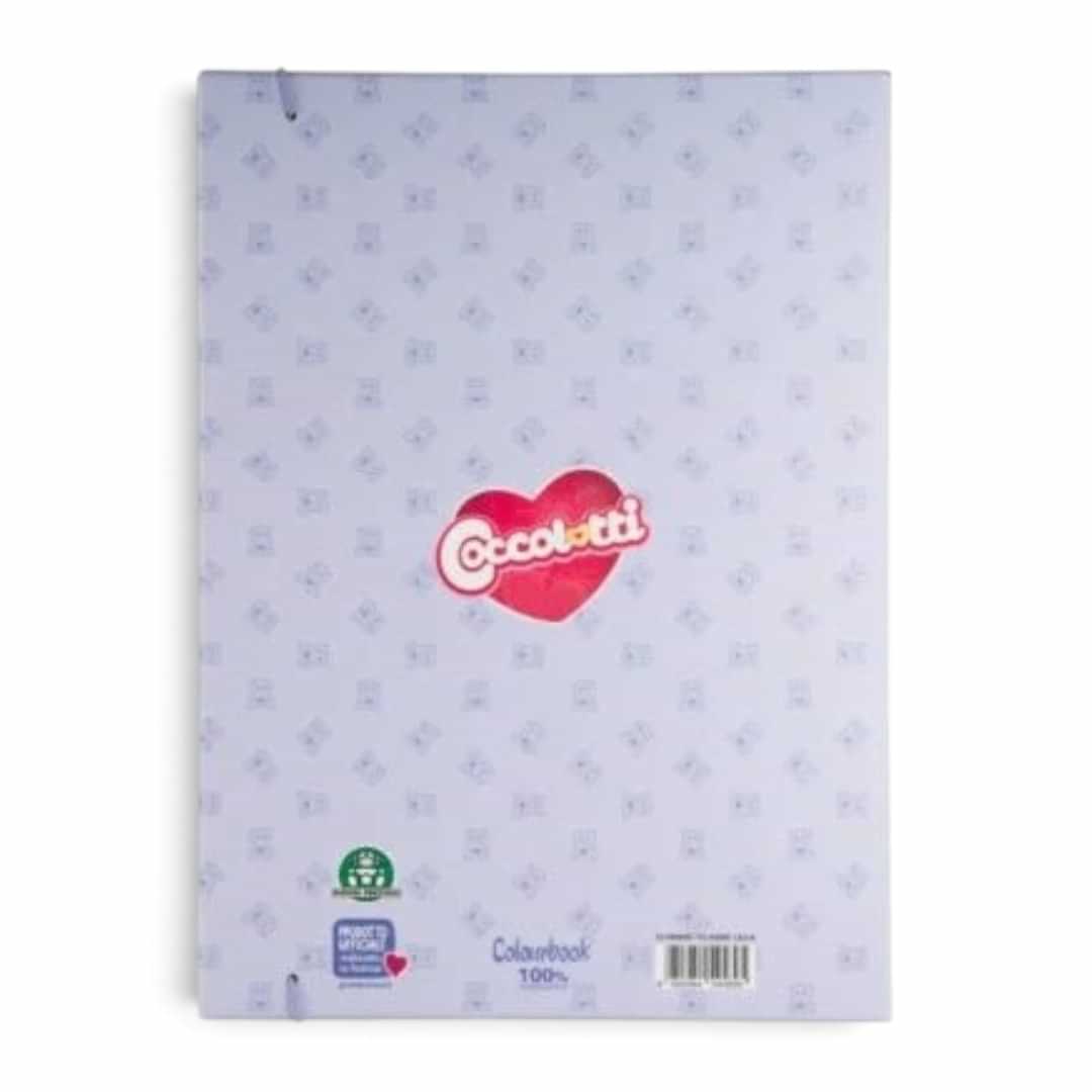 Quiscuola.it – Zaini, Astucci e Diari Scuola A4 lilac ring binder with Coccolotti Love&Tell heart logo and pattern