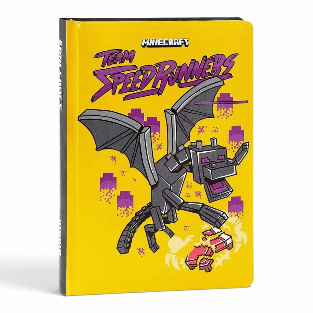 Quiscuola.it – Zaini, Astucci e Diari Scuola Minecraft 12-month undated school diary with yellow Ender Dragon cover