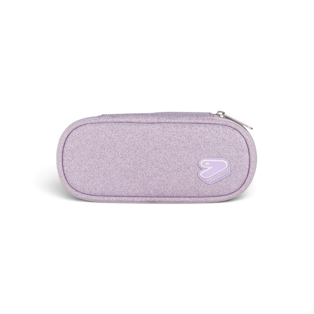 Quiscuola.it – Zaini, Astucci e Diari Scuola Round Plus Tech Shiny pencil case in light purple with zip closure
