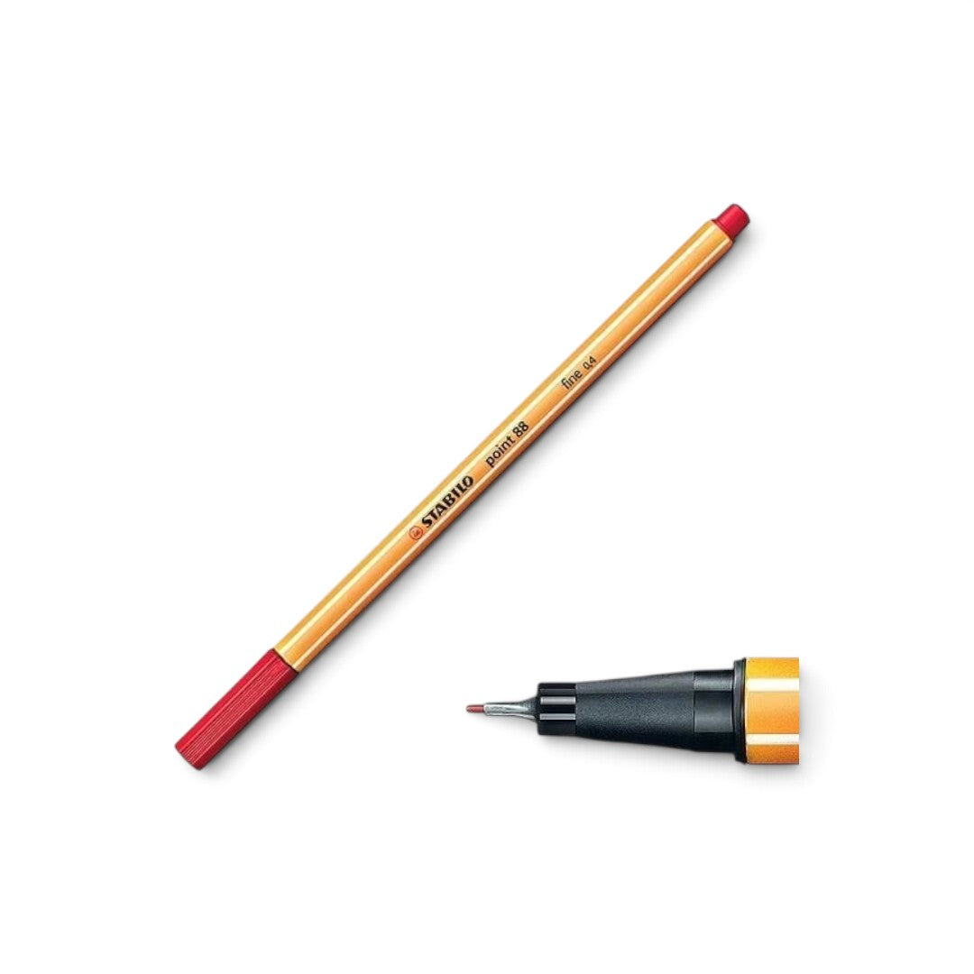 Quiscuola.it – Zaini, Astucci e Diari Scuola STABILO Point 88 red fineliner pen with 0.4 mm metal-clad tip