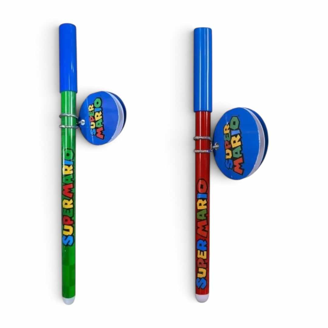 Quiscuola.it – Zaini, Astucci e Diari Scuola Super Mario erasable blue ink pens with green and red barrels