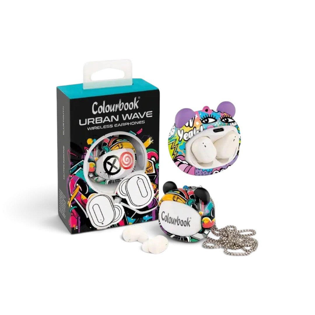 Quiscuola.it – Zaini, Astucci e Diari Scuola Urban Wave wireless earbuds with colorful graffiti charging case