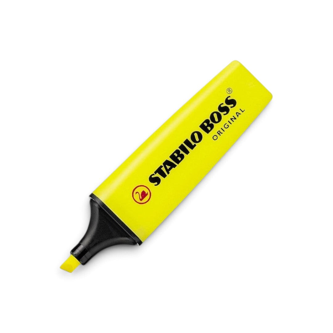 Quiscuola.it – Zaini, Astucci e Diari Scuola yellow STABILO BOSS ORIGINAL highlighter with a chisel tip