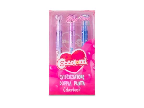 Set 3 Evidenziatori Duo Tone Coccolotti Doppia Punta - Quiscuola.it – Zaini, Astucci e Diari Scuola