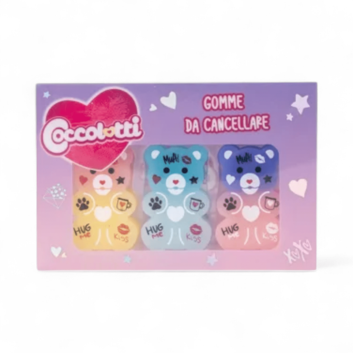 Set 3 Gomme Coccolotti Love&Tell da Collezione - Quiscuola.it – Zaini, Astucci e Diari Scuola