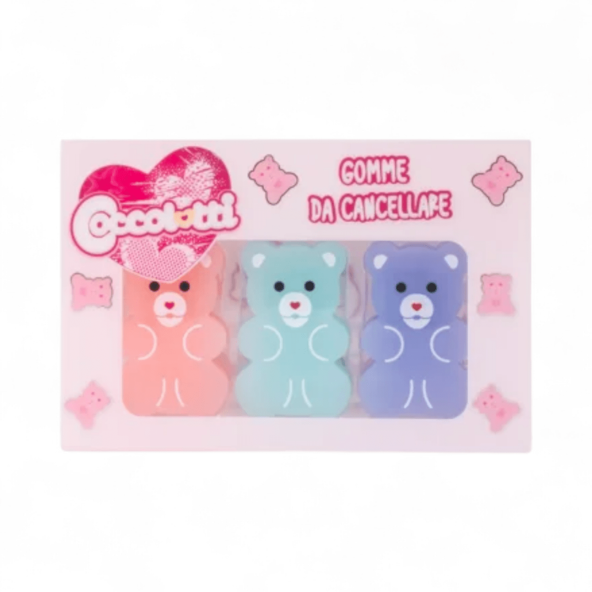 Set 3 Gomme da Cancellare Coccolotti Classic – Colourbook - Quiscuola.it – Zaini, Astucci e Diari Scuola