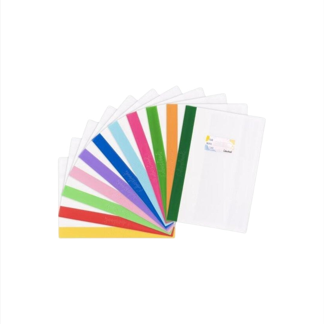 Set di copriquaderni trasparenti, protezione perfetta per i tuoi quaderni colorati e scolastici.