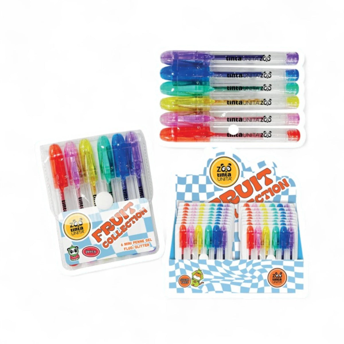 Set 6 Mini Penne Glitter TintaUnita Zoo con Astuccio Clip - Quiscuola.it – Zaini, Astucci e Diari Scuola