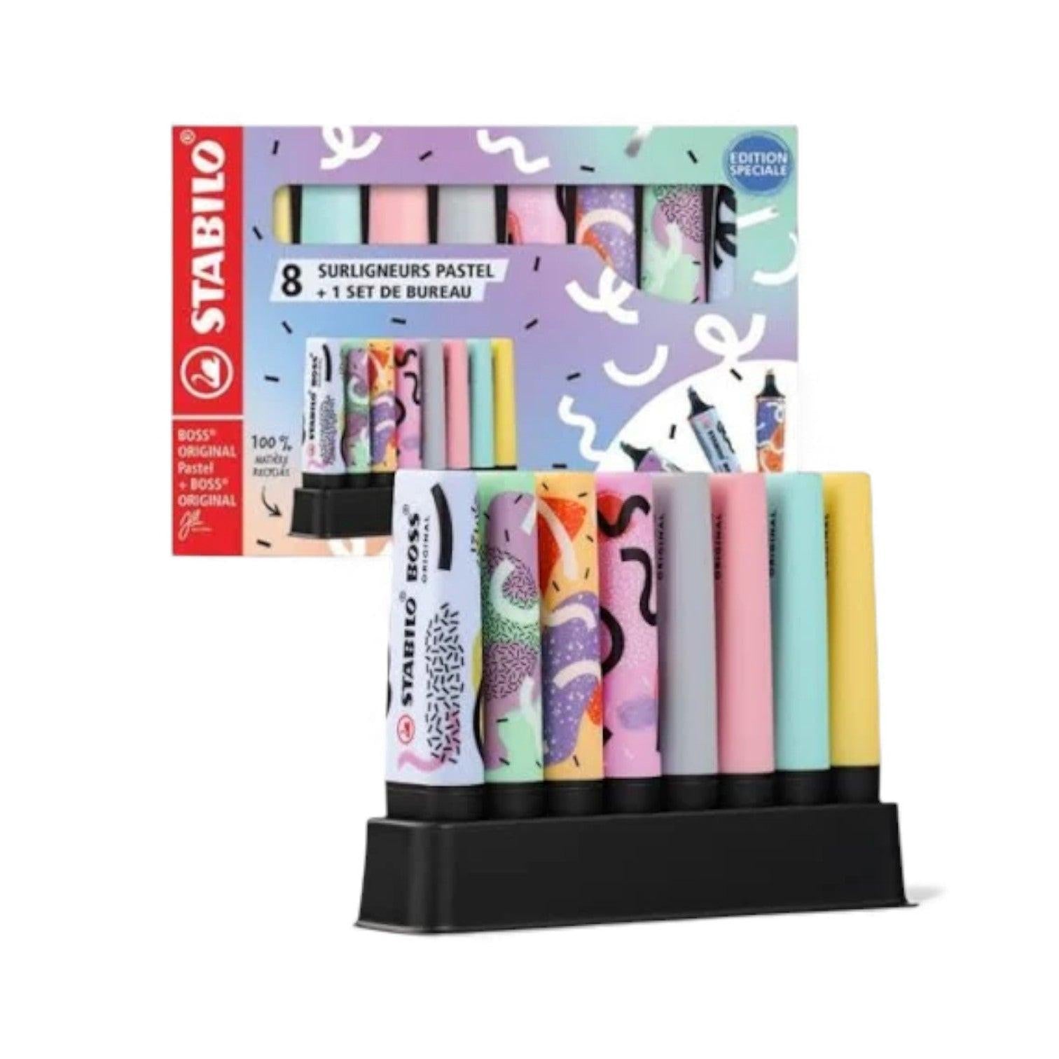 Set 8 Evidenziatori Stabilo Boss Original – Colori Intensi e Duraturi.