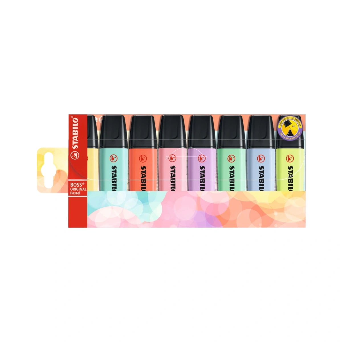 Set 8 Stabilo Boss Original Pastel evidenziatori punta a scalpello