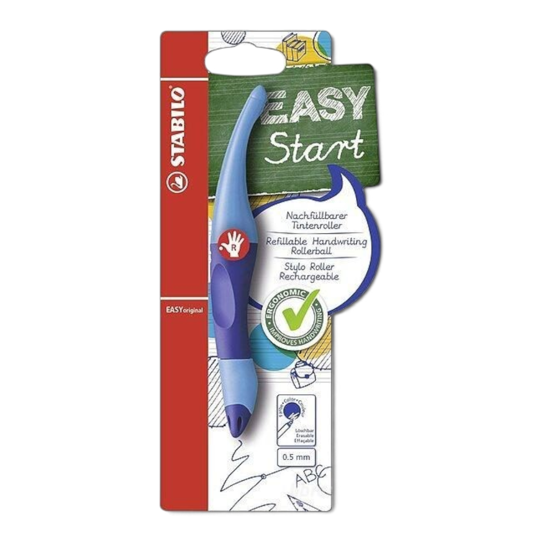 Penna roller Stabilo EASYoriginal destrorsi blu punta 0,5 mm ergonomica antiscivolo