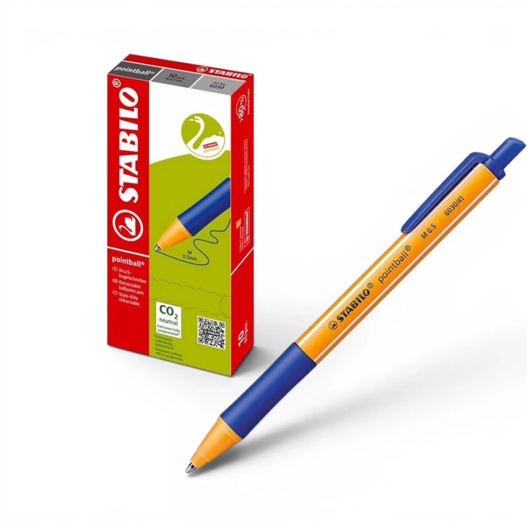 Penna a sfera Stabilo Pointball blu tratto 0,5 confezione da 10 PZ