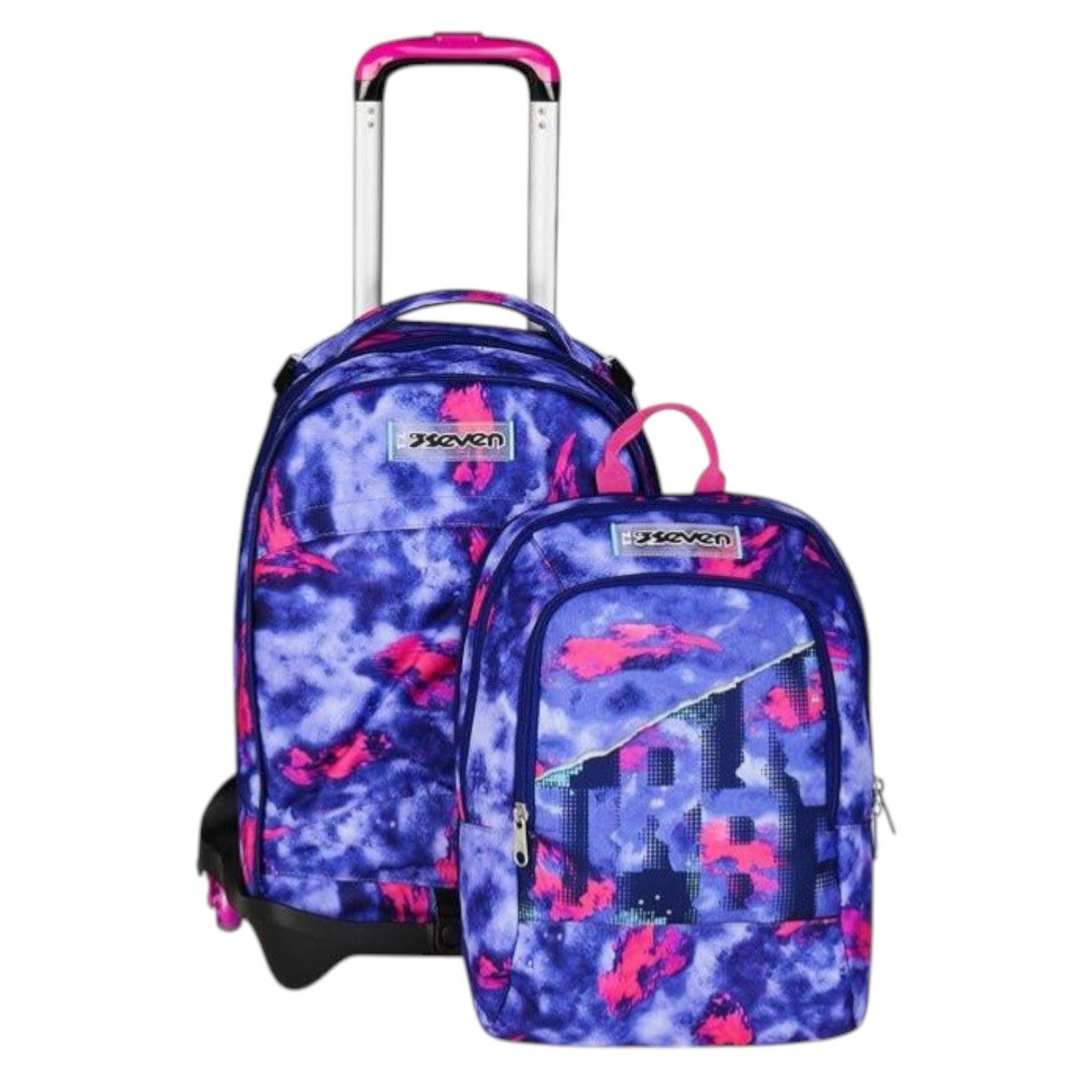 Trolley Seven Jack 3WD Shady Dye Girl – Zaino 3 in 1 con Ruote Laterali.