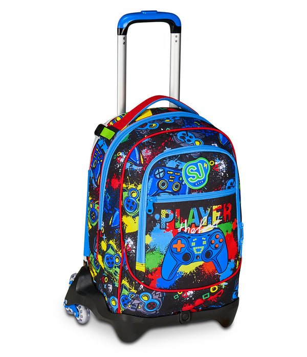 Trolley SJ Jack 3WD Game LED Boy – Zaino 3 in 1 con Carrello e LED da 33 Lt - Quiscuola.it – Zaini, Astucci e Diari Scuola