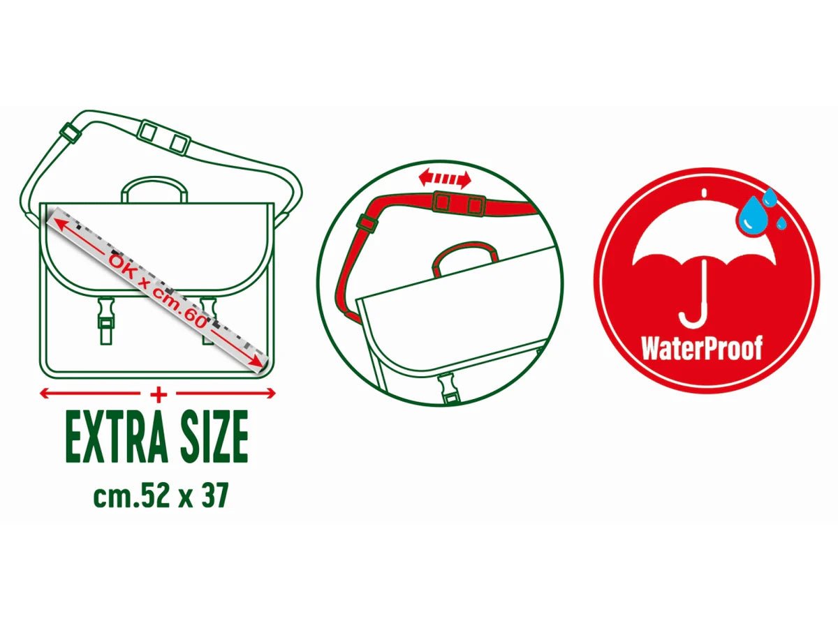 Valigetta Nera Tessuto Arda Elastika 52×37 cm con Tasca Porta Riga - Quiscuola.it – Zaini, Astucci e Diari Scuola