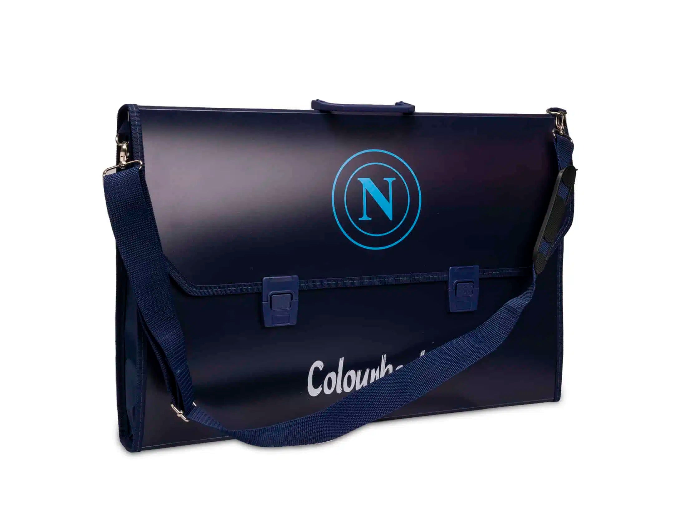 Valigetta portadisegni SSC Napoli 35x50 cm con tracolla e stemma sulla pattina - foto 1